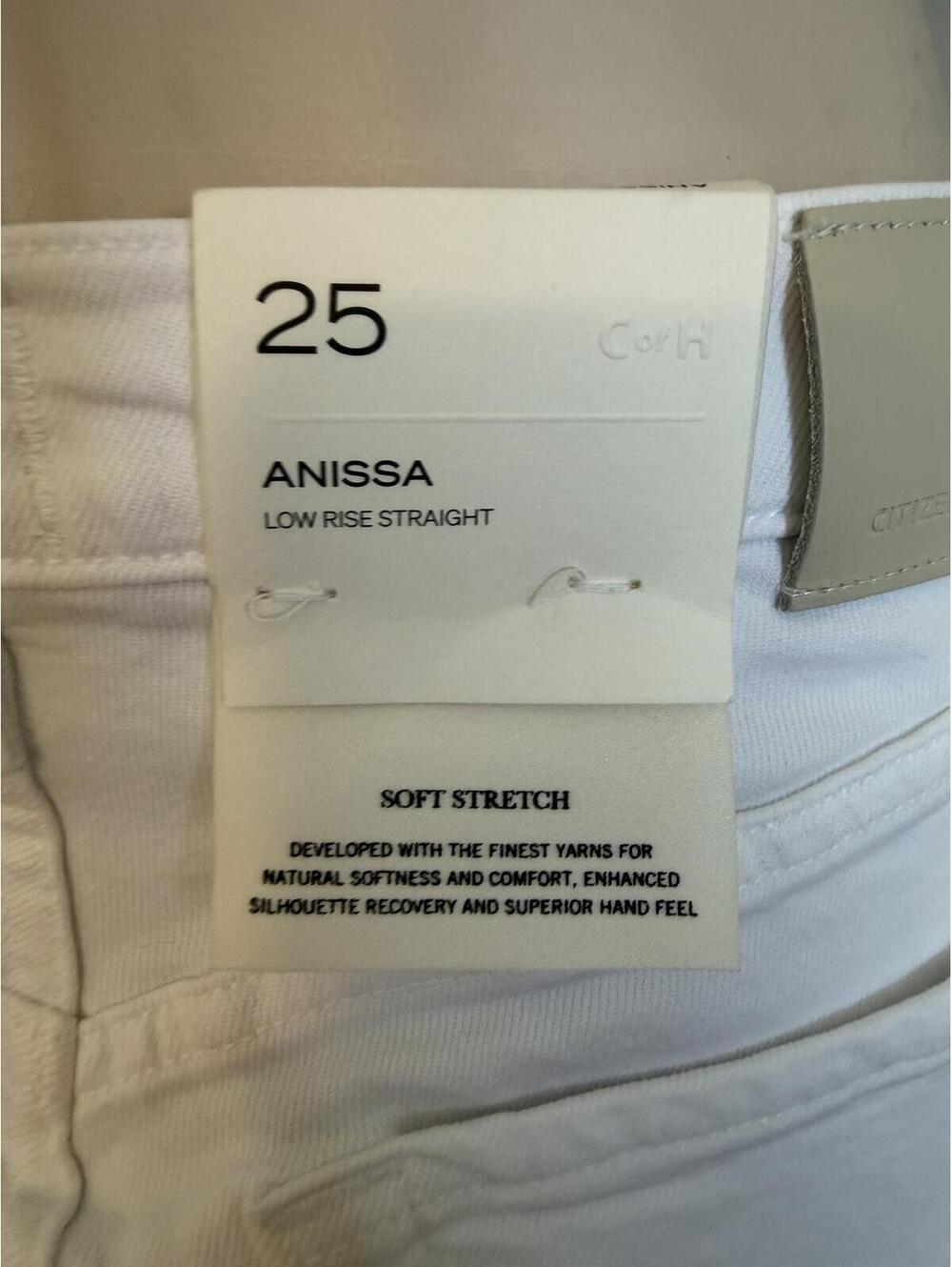 NWT Citizens of Humanity Anissa Straight Leg Jeans White Size 25 - Picture 11 of 13